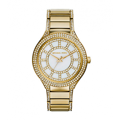 Michael Kors Ladies Kerry Pavé Gold-Tone Watch MK3312
