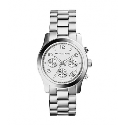Michael Kors Ladies  Runway Silver-Tone Chronograph Watch MK5076
