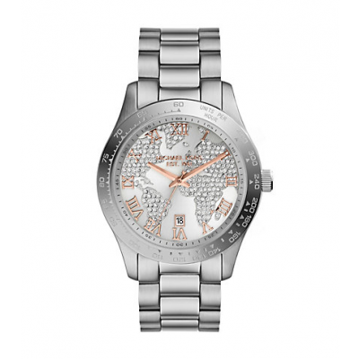 Michael Kors Ladies Layton Silver-Tone Watch MK5958