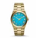Michael Kors Ladies Channing Turquoise and Gold-Tone Watch MK5894