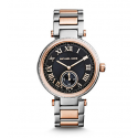 Michael Kors Ladies Skylar Silver and Rose Gold-Tone Bracelet Watch MK5957